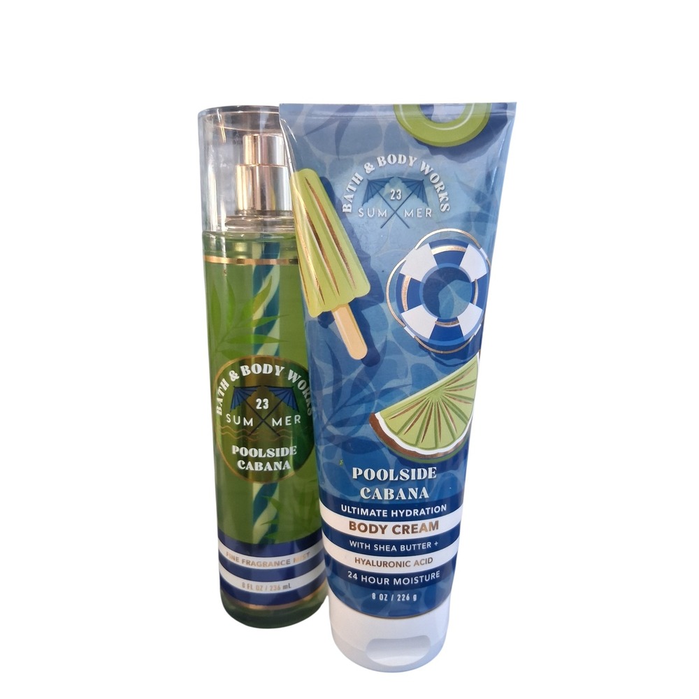 Bath & Body Works Seasonal Retired Summer PoolSide Cabana 2pcs set Resort Pear
